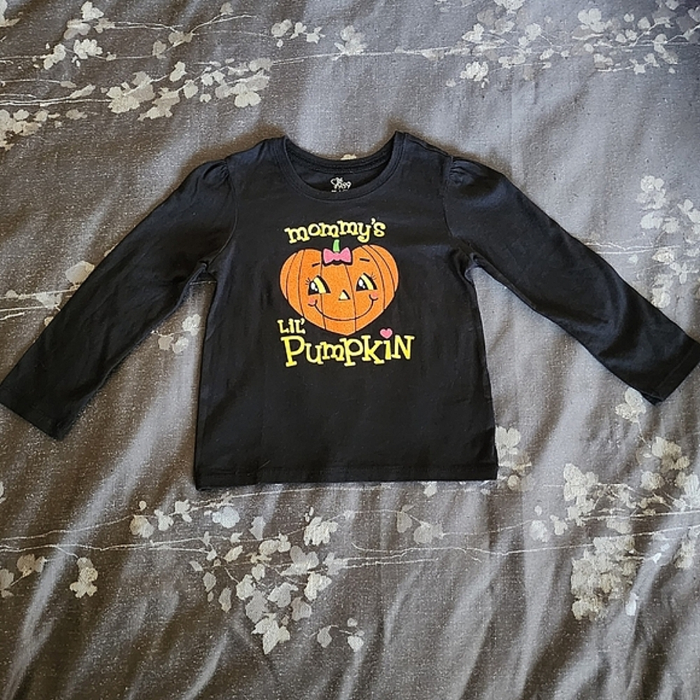 Est 1989 Place Halloween T Shirt Toddler Sz 3T Mommy's Lil Pumpkin Smile Black